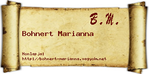 Bohnert Marianna névjegykártya