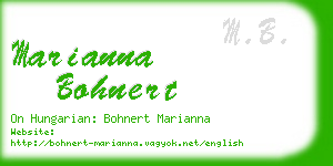 marianna bohnert business card